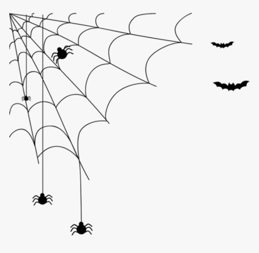 #halloween #net #spider #bats #bat #spiders - Teia De Aranha Desenho Halloween, HD Png Download, Free Download