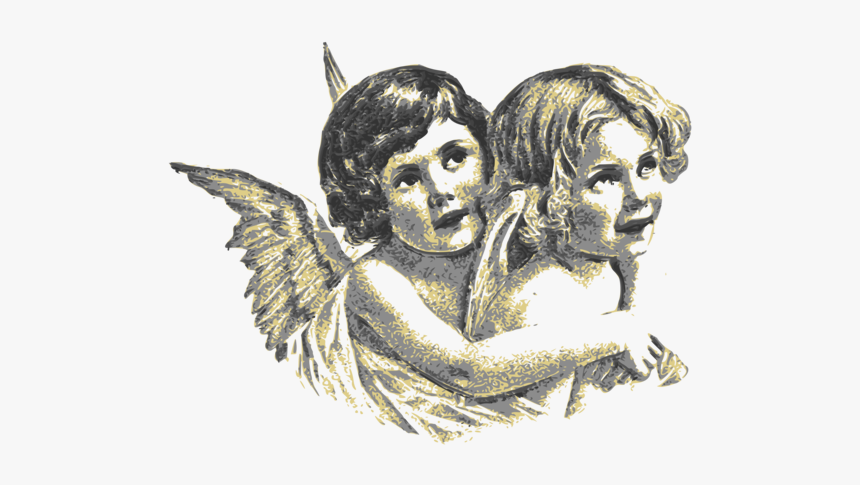 Fictional Character,supernatural Creature,angel - Cherub Vintage Clip Art, HD Png Download, Free Download