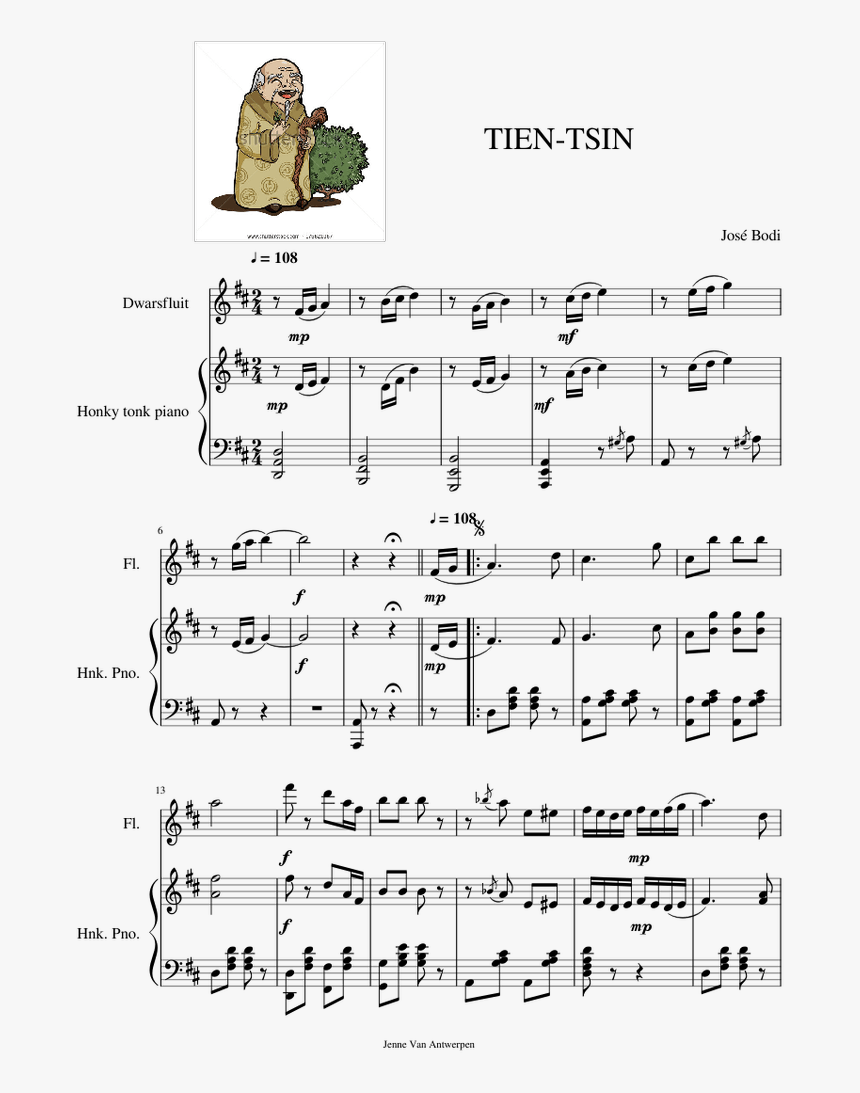 Transparent Tien Png - Sheet Music, Png Download, Free Download
