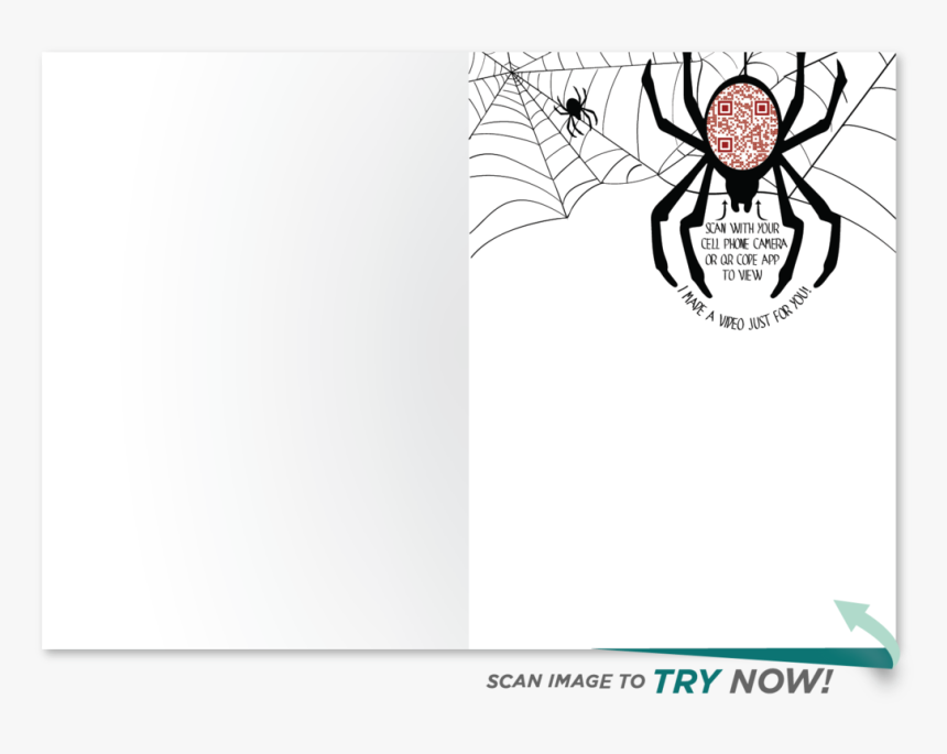 Wicked Spider Halloween Card - Illustration, HD Png Download, Free Download