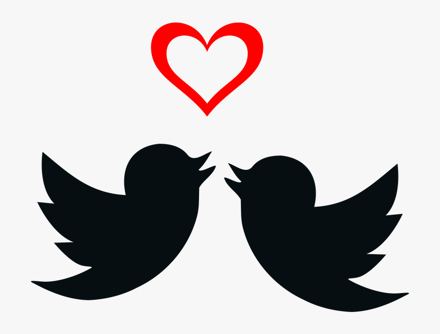 Birds Silhouette Clip Art - Clip Art Love Birds, HD Png Download, Free Download