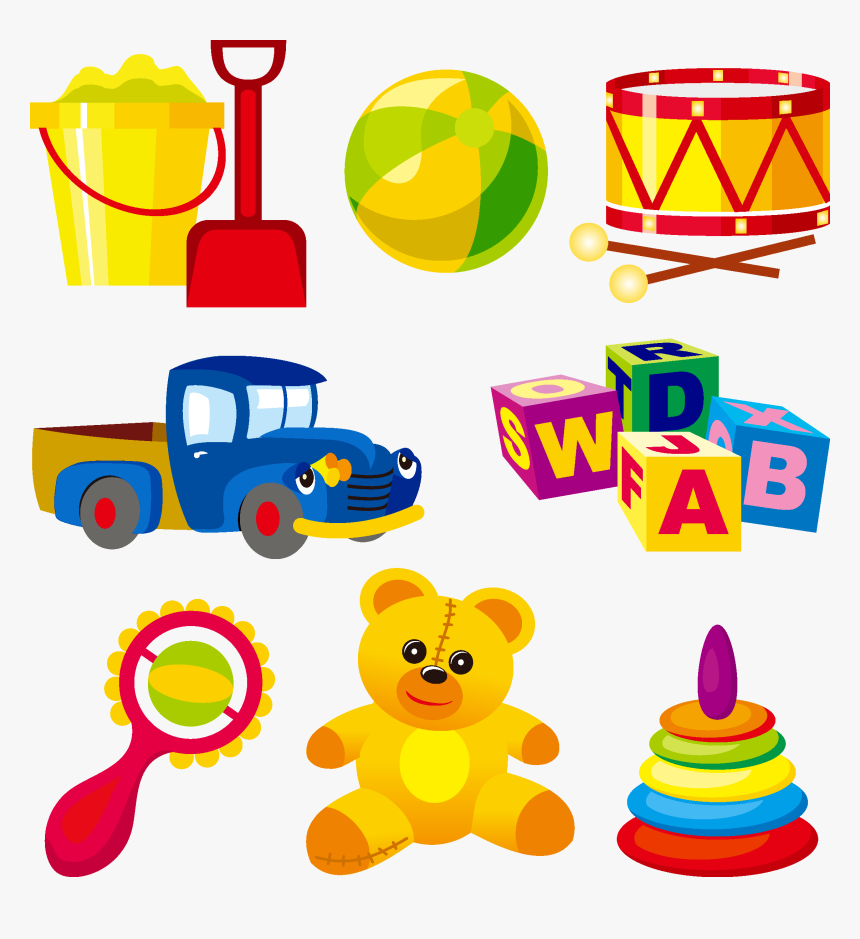 Clipart Toys Juguetes - Baby Toys Vector, HD Png Download, Free Download