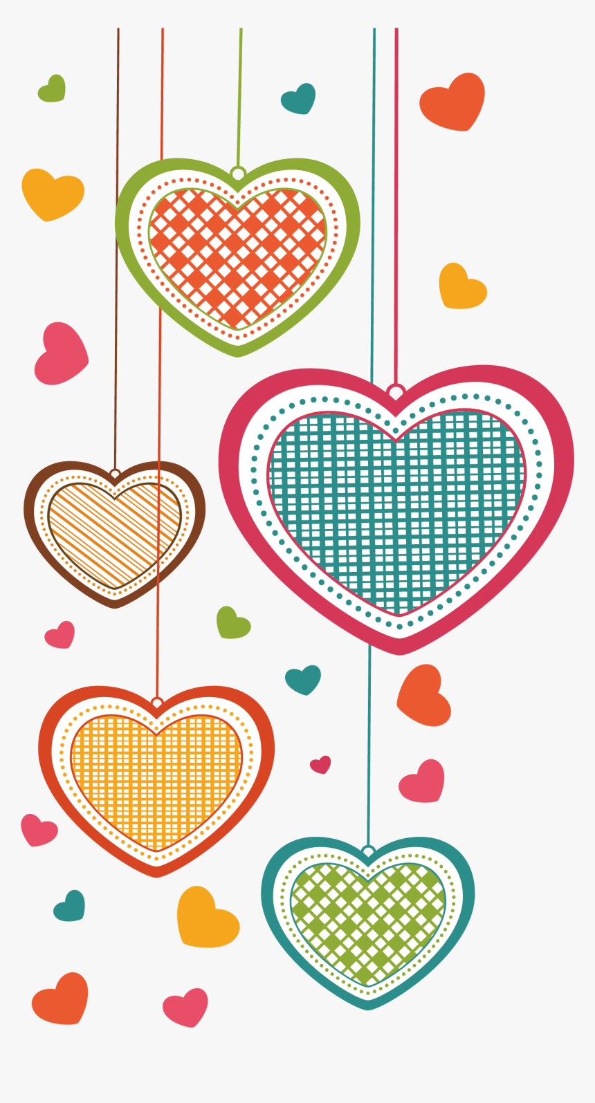 Love Greeting Vector In Falling Cartoon Card Clipart - Heart, HD Png Download, Free Download