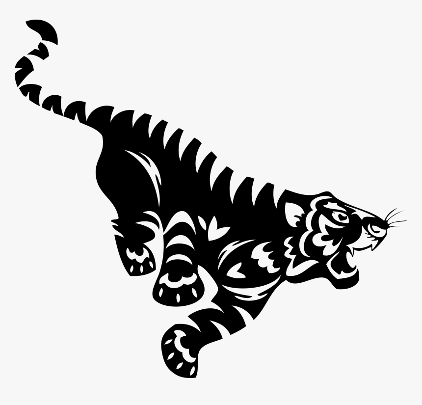 New Traveling Tiger Logo - Tiger White Silhouette Png, Transparent Png, Free Download