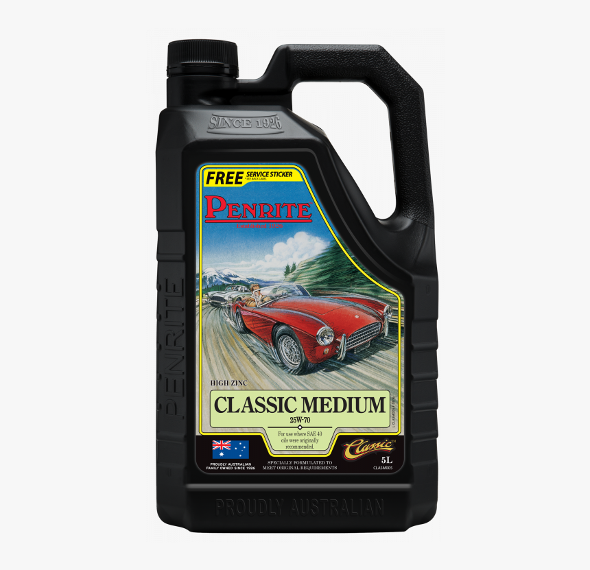 Penrite Classic Medium 5l Engine Oil - Penrite 5w40, HD Png Download, Free Download