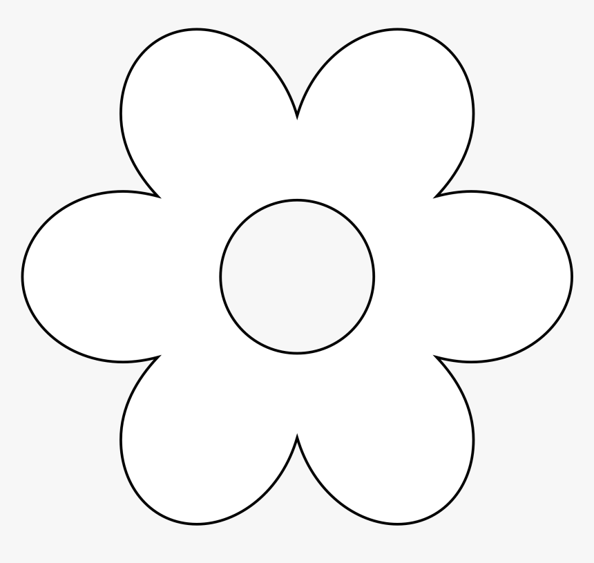 Floral Black And White Flower Clipart - White Flower Clipart Png, Transparent Png, Free Download