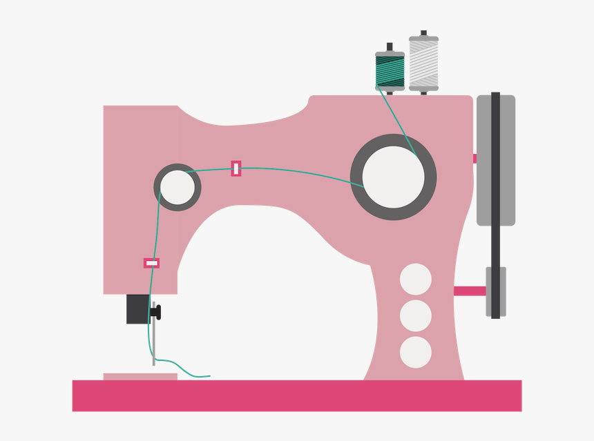 Transparent Sewing Machine Png - Sewing Machine Pink Vector, Png Download, Free Download