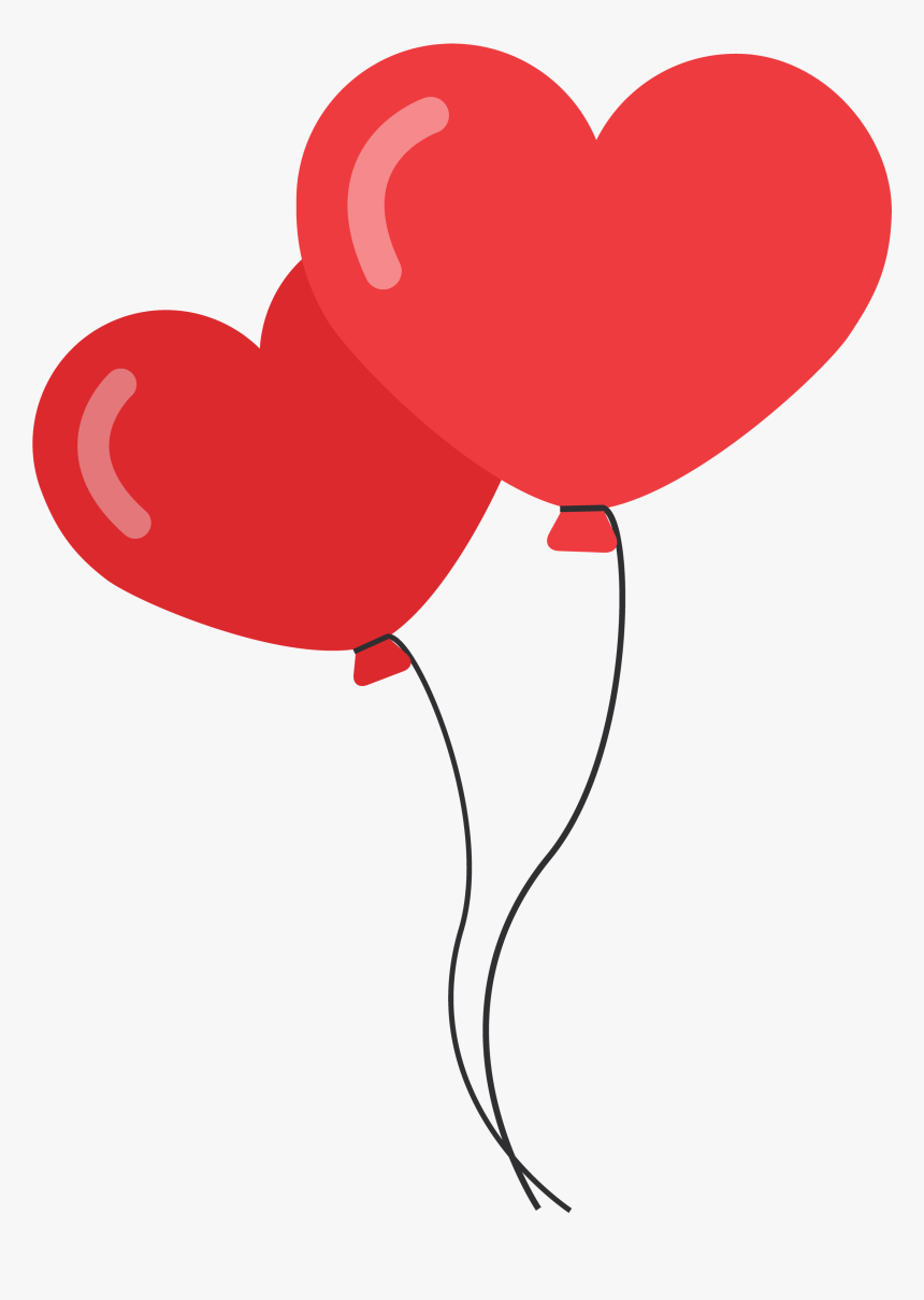 Heart Shaped Balloons Png Image - Heart Shape Balloon Png, Transparent Png, Free Download