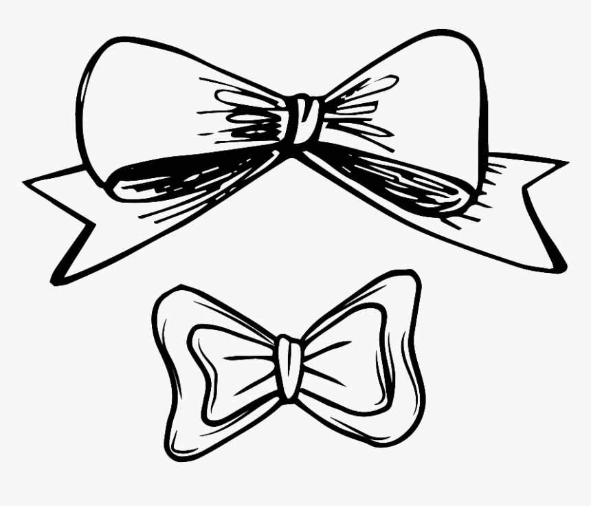 Black And White Hand Drawn Bow Love Vector, HD Png Download, Free Download