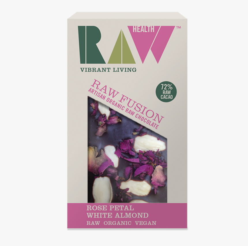 **chocolate Raw Fusion Petalos De Rosa Almendras 30gr - Health, HD Png Download, Free Download