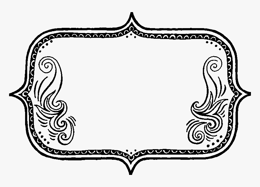 Swirl Design - Rectangle Border Design, HD Png Download, Free Download