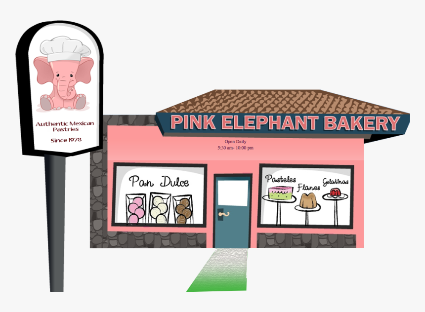 Pink Elephant Panaderia, HD Png Download, Free Download