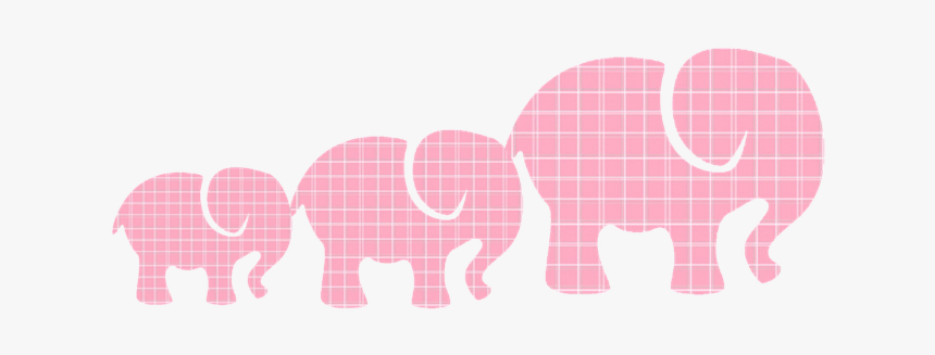 Pink Elephants, Baby Elephants, Elephants, Plaid - Background Powerpoint Gajah Kartun, HD Png Download, Free Download