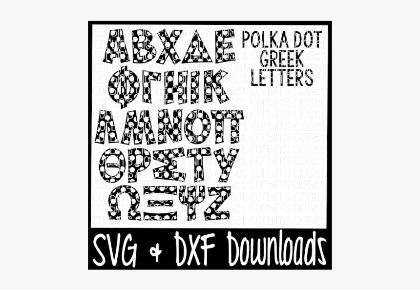 Free Greek Alphabet Svg * Polka Dot Pattern Cut File - Poster, HD Png Download, Free Download