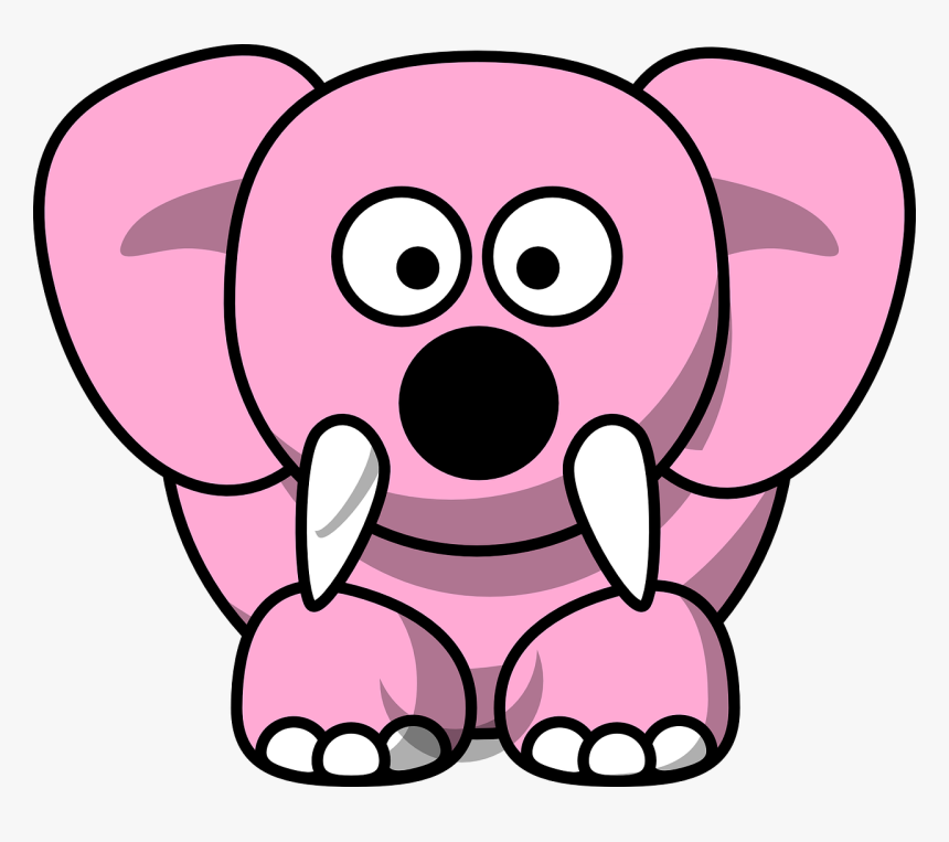 Cartoon Elephant Facing Front, HD Png Download, Free Download