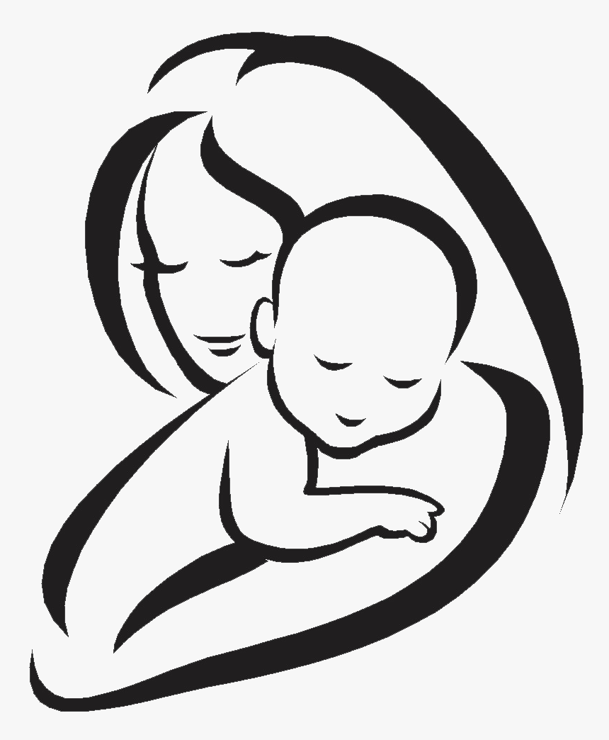 Transparent Mother"s Day Png - Mother And Child Drawing, Png Download, Free Download