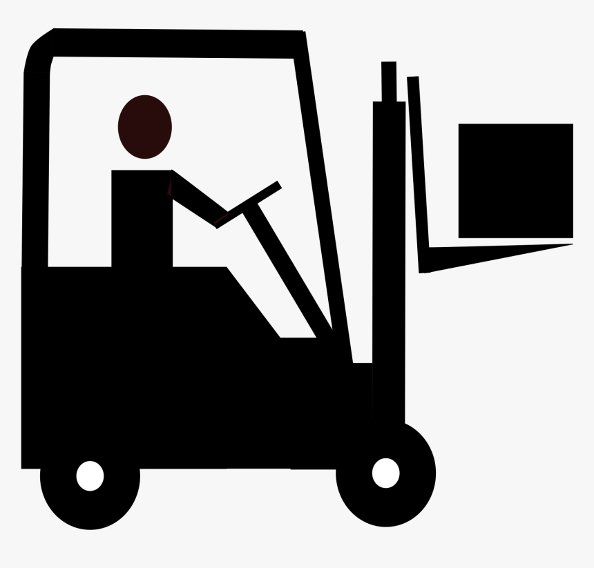 Svg Library Library Big Image Png - Black White Forklift, Transparent Png, Free Download