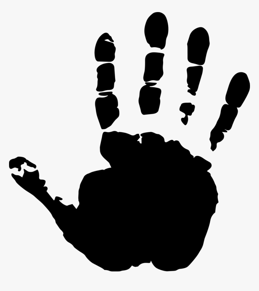 Right Hand Print Black, HD Png Download, Free Download