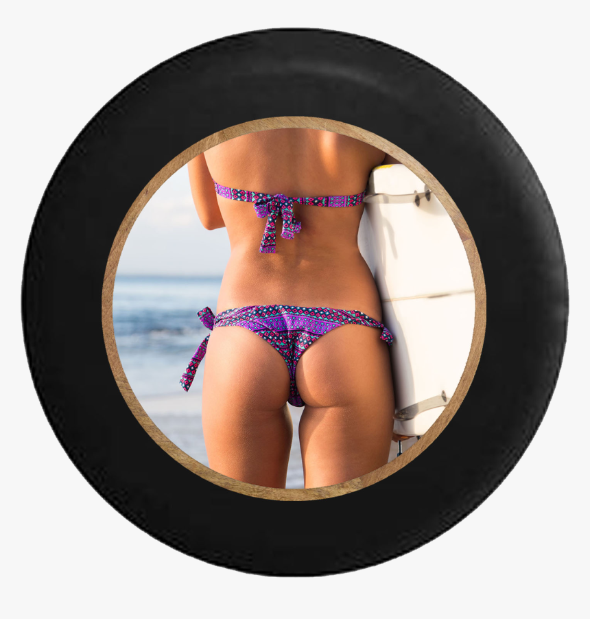 Jeep Wrangler Tire Cover With Sexy Bikini Girl - Lingerie Top, HD Png Download, Free Download