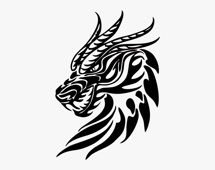 Clip Art Fire Decals Game Of - Dragon Head Tribal, HD Png Download, Free Download