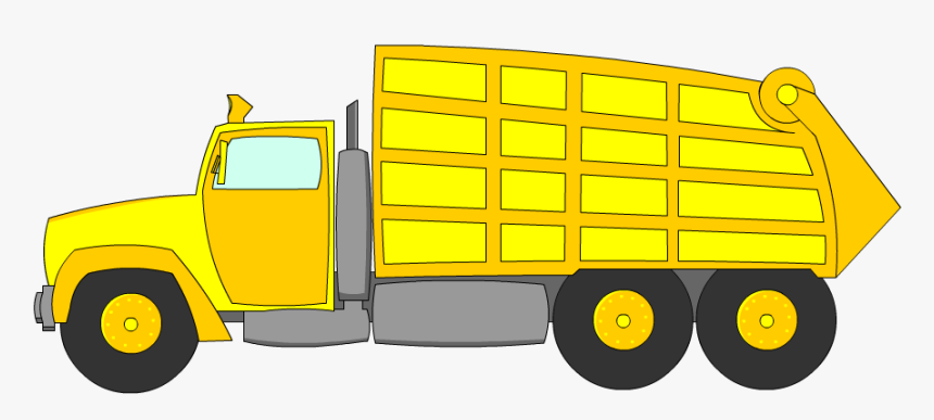 Clip Art Cartoon Garbage Truck, HD Png Download, Free Download