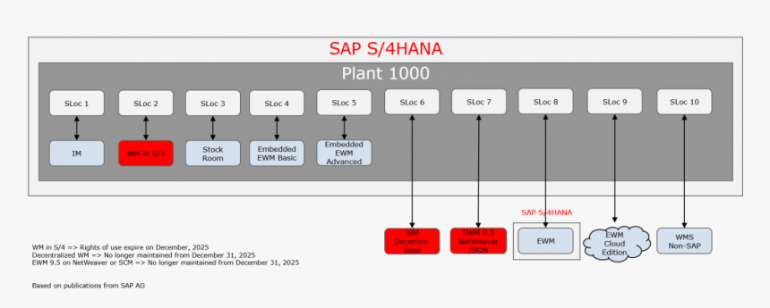 The Graphic Shows Wm Processes In Sap S/4hana, Together - Sap Stock Room Management, HD Png Download, Free Download