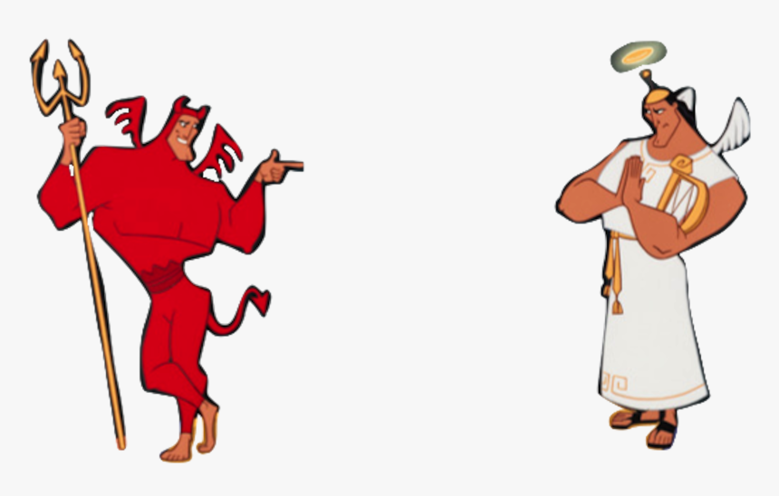 Kronk Shoulder Angel Portable Network Graphics Devil - Devil And Angel Png, Transparent Png, Free Download