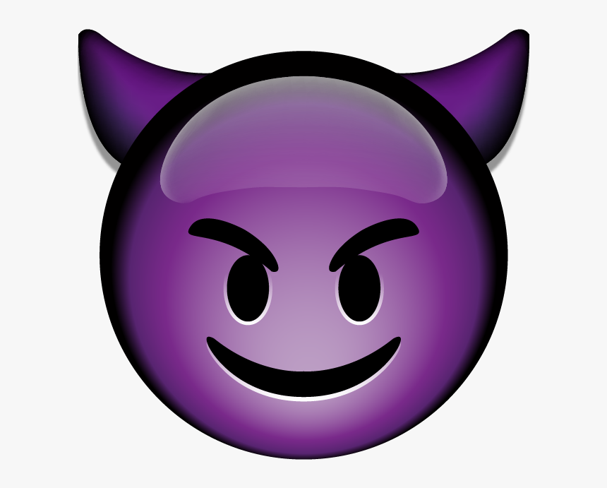 Clip Art Smiling - Purple Devil Emoji, HD Png Download, Free Download