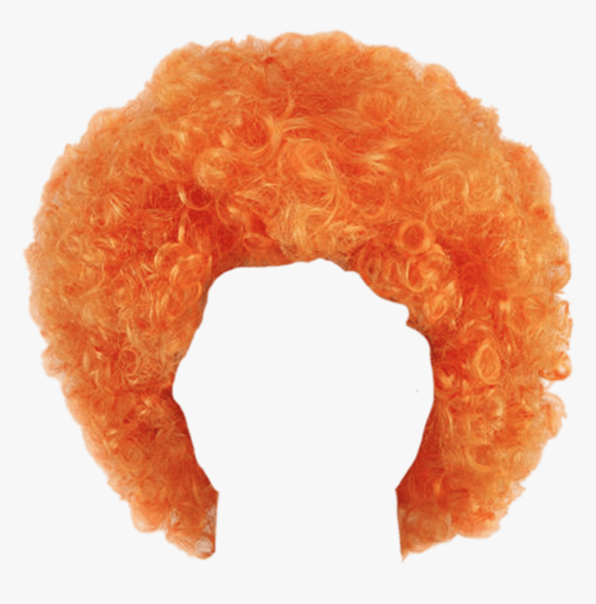 Wig Orange Curly - Transparent Background Clown Wig Transparent, HD Png Download, Free Download