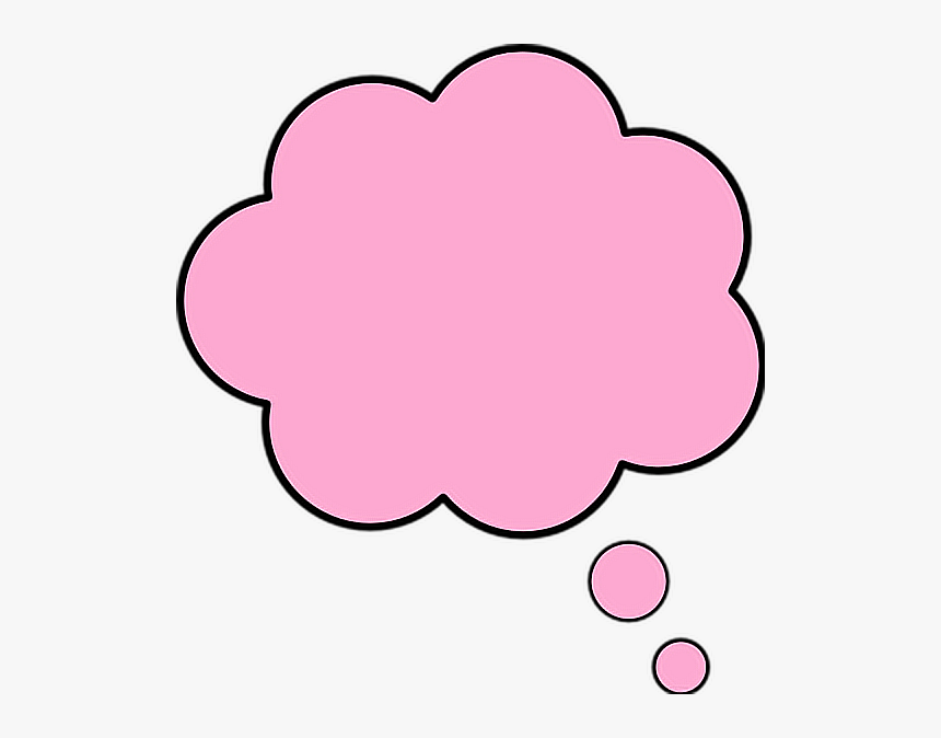 #freetoedit #remixit #stickers #balaozinho #balao #pensamento - Pink Thought Bubble Transparent, HD Png Download, Free Download