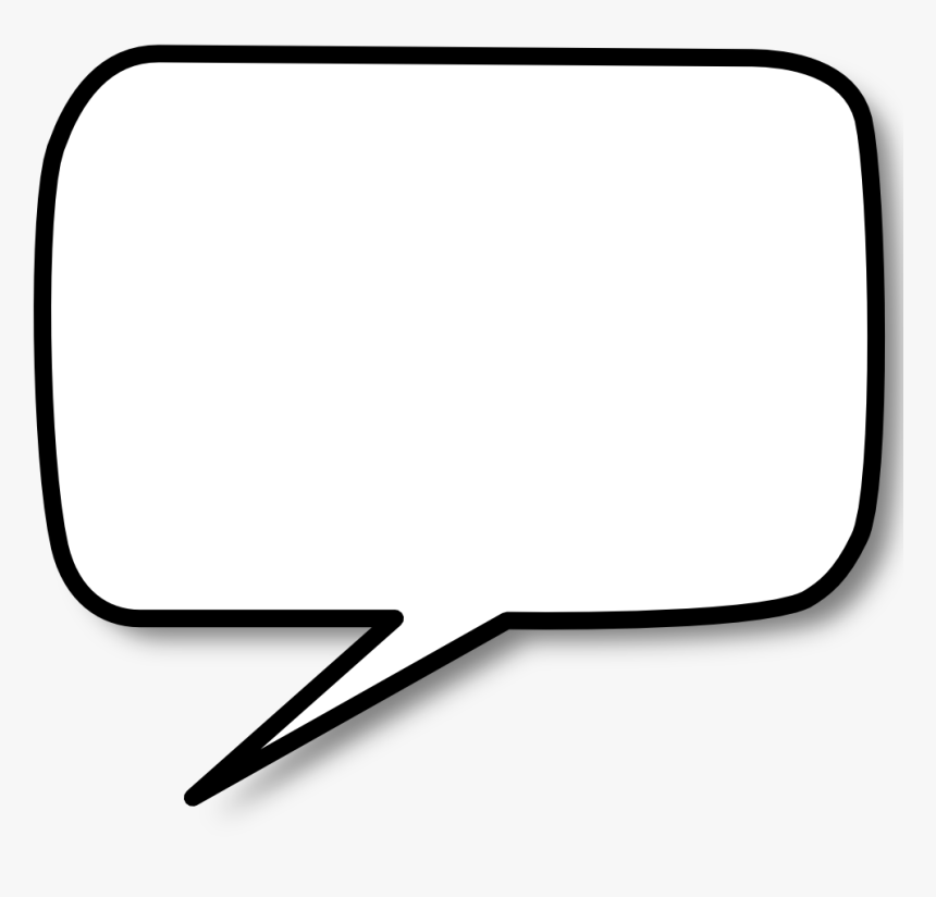 Callout Rounded Rectangle Left - White Speech Bubble Png, Transparent Png, Free Download