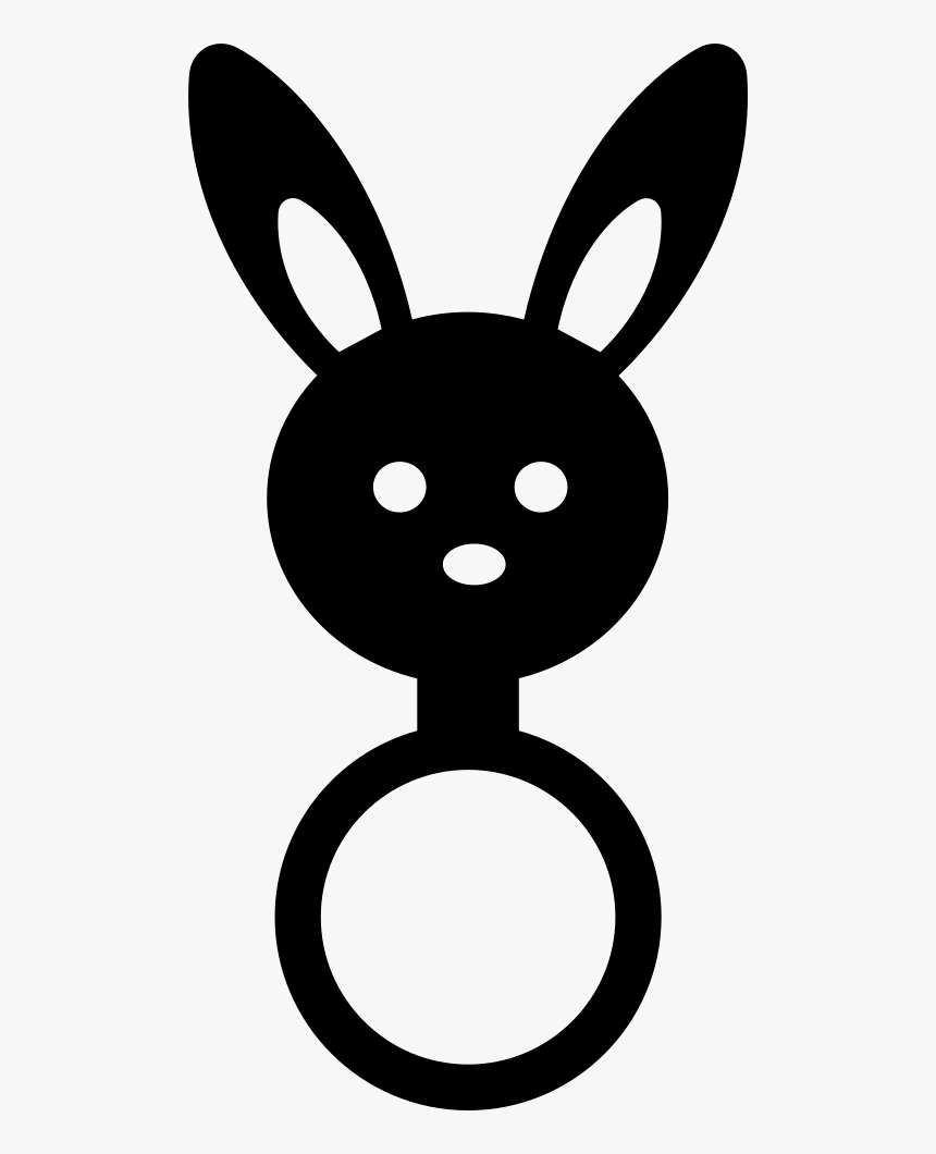 Baby Rattle With Bunny Head Shape - Rabbit, HD Png Download, Free Download