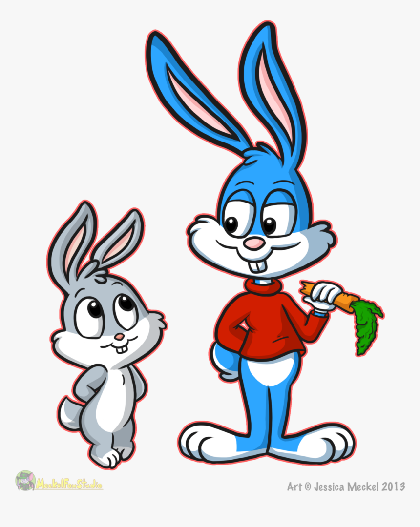 Dessiekisses 51 5 Baby Bugs And Buster Bunny By Meckelfoxstudio - Tiny Tunes Bugs Bunny, HD Png Download, Free Download