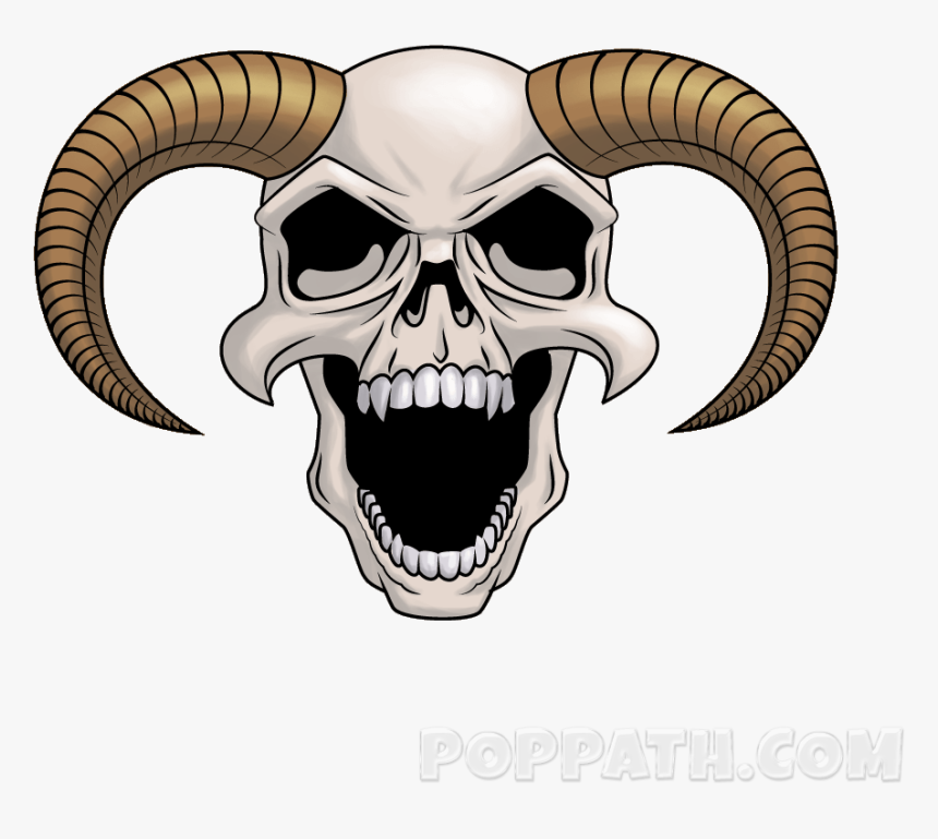 How To Draw A Devil Skull Pop Path - Calavera Logo Png, Transparent Png, Free Download