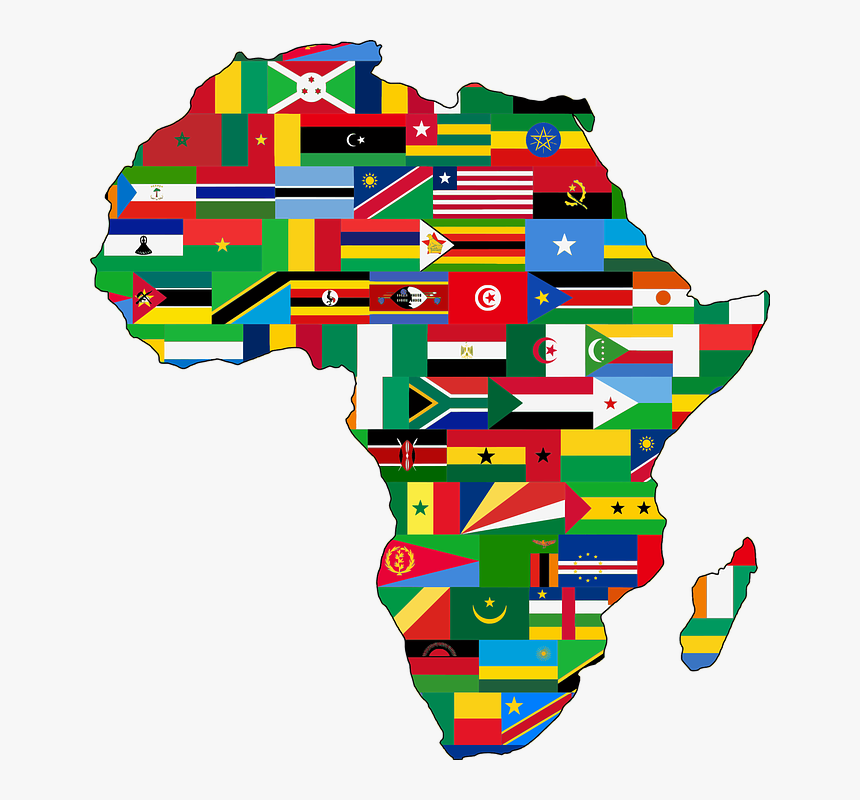 Africa, Continent, Countries, Flags, Map, Nations - Africa Flag Map, HD Png Download, Free Download