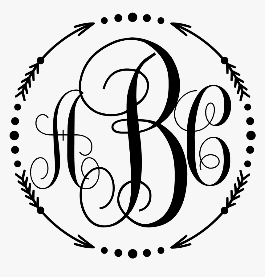 Circle Monogram With Arrows, HD Png Download, Free Download