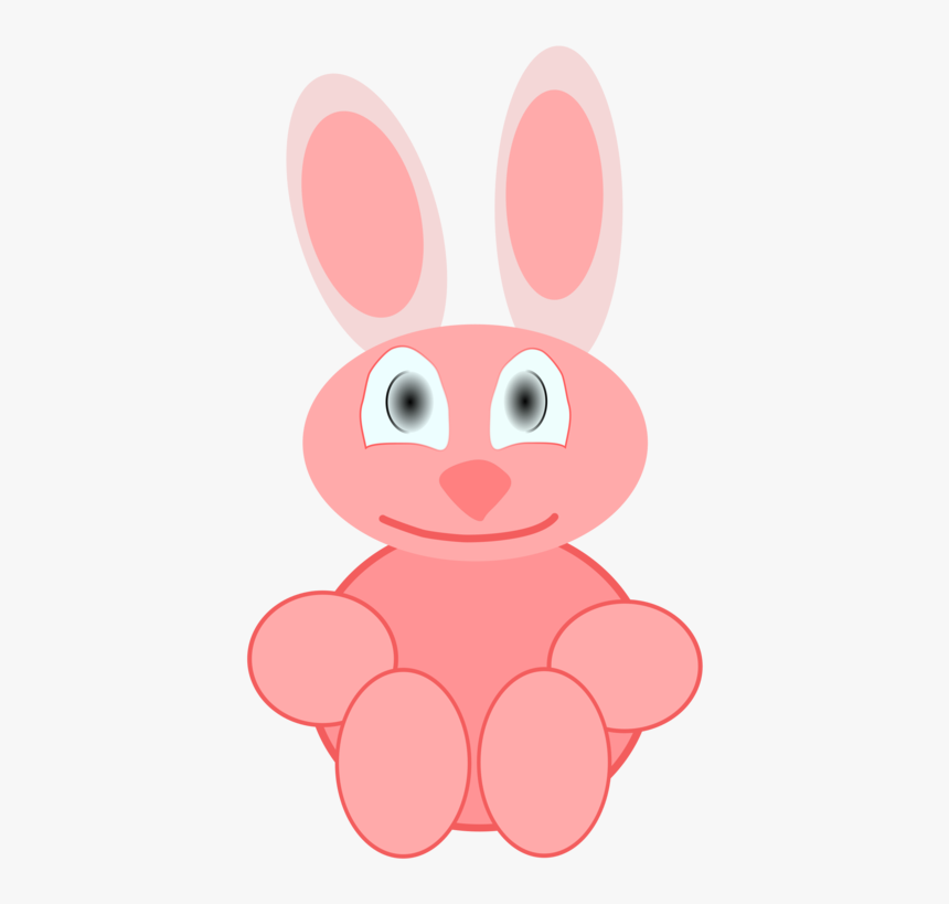Pink,head,domestic Rabbit - صور ارنب وردي كرتون, HD Png Download, Free Download