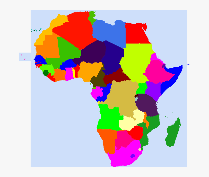 Color Blank Map Of Africa, HD Png Download, Free Download