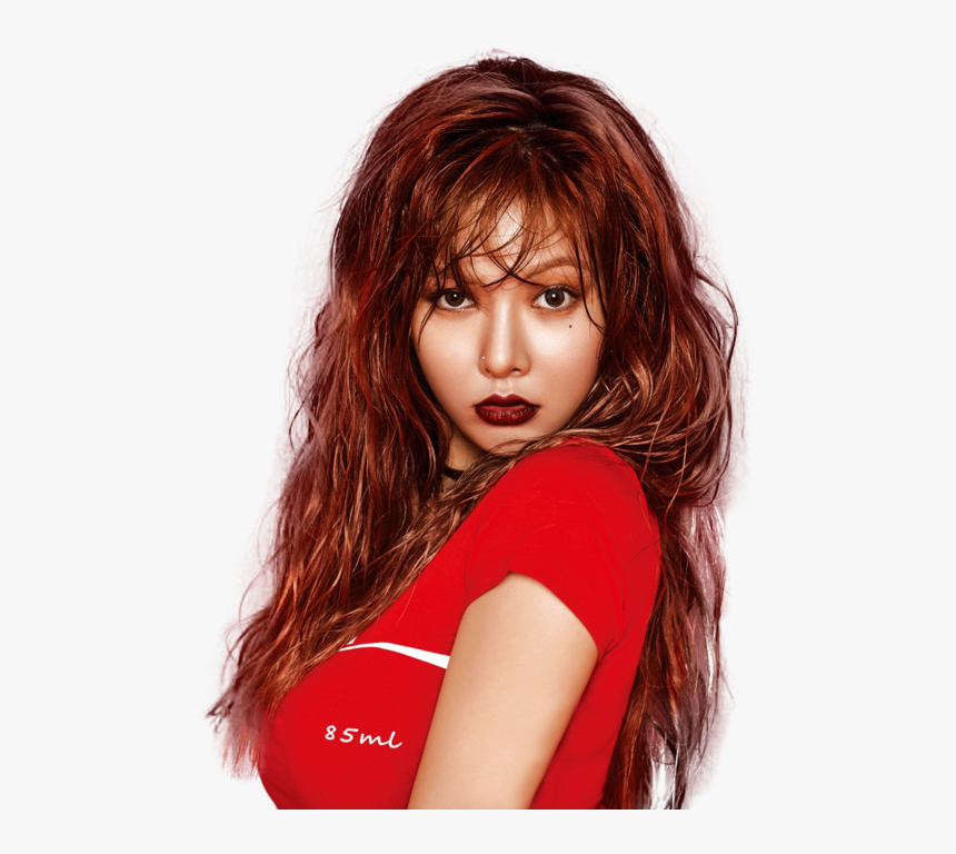 Hair,hairstyle,red,brown Hair,layered Hair,hair Coloring,chin,long - Png Hyuna, Transparent Png, Free Download