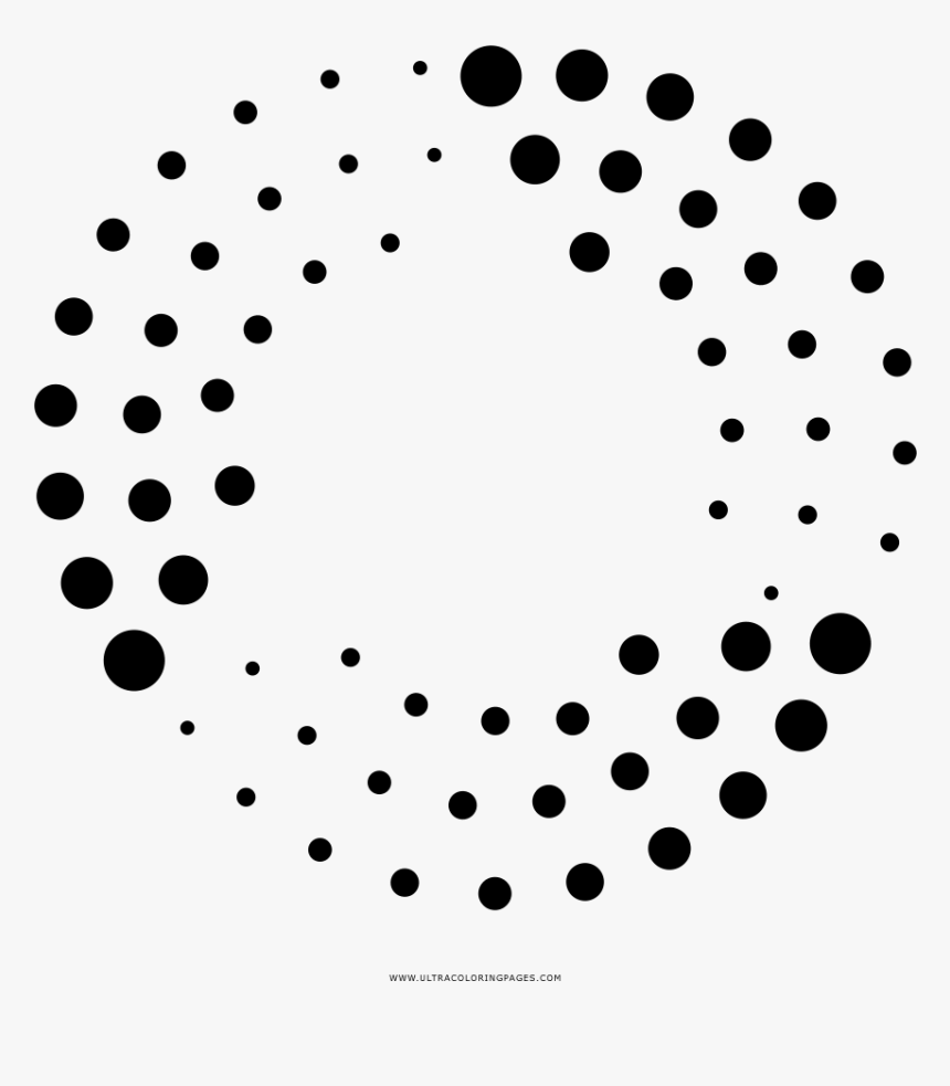 Dotted Circle Coloring Page - Hole Patterns, HD Png Download, Free Download