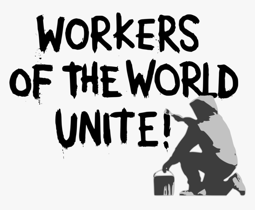 Human Behavior,art,silhouette - Workers Of The World Unite Banksy, HD Png Download, Free Download