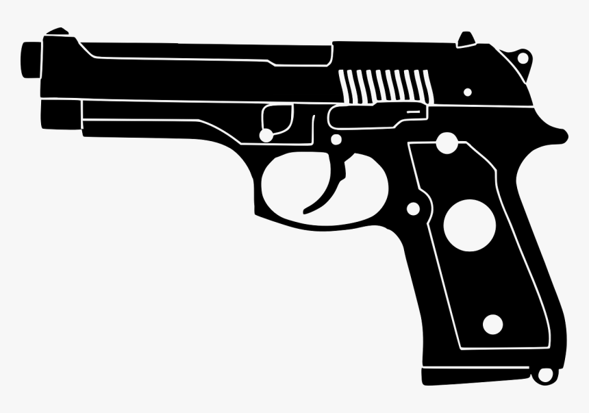 Black And White Gun Png, Transparent Png, Free Download