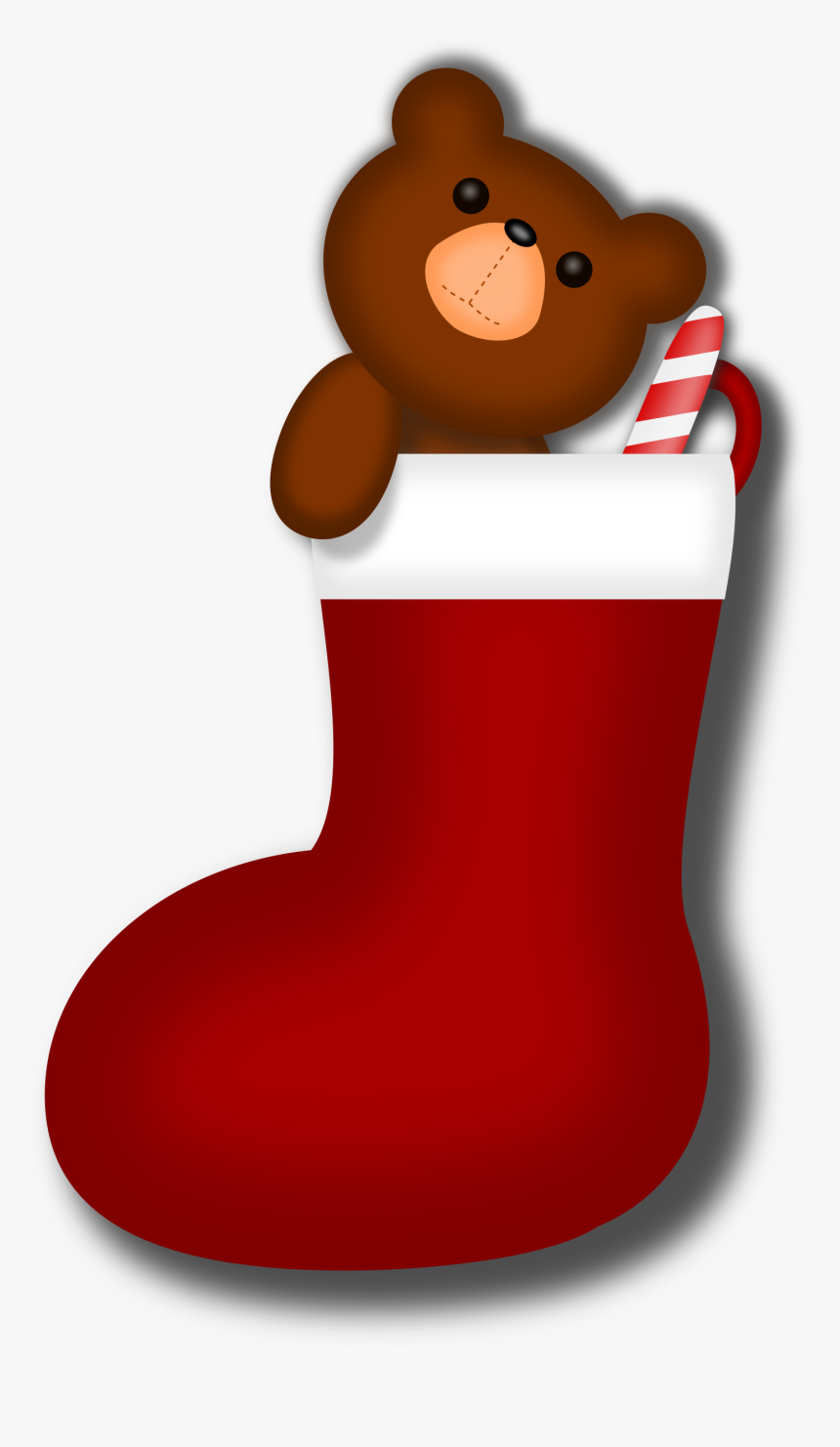 Candy Cane Clipart Christmas Stocking - Cute Christmas Stocking Clipart, HD Png Download, Free Download