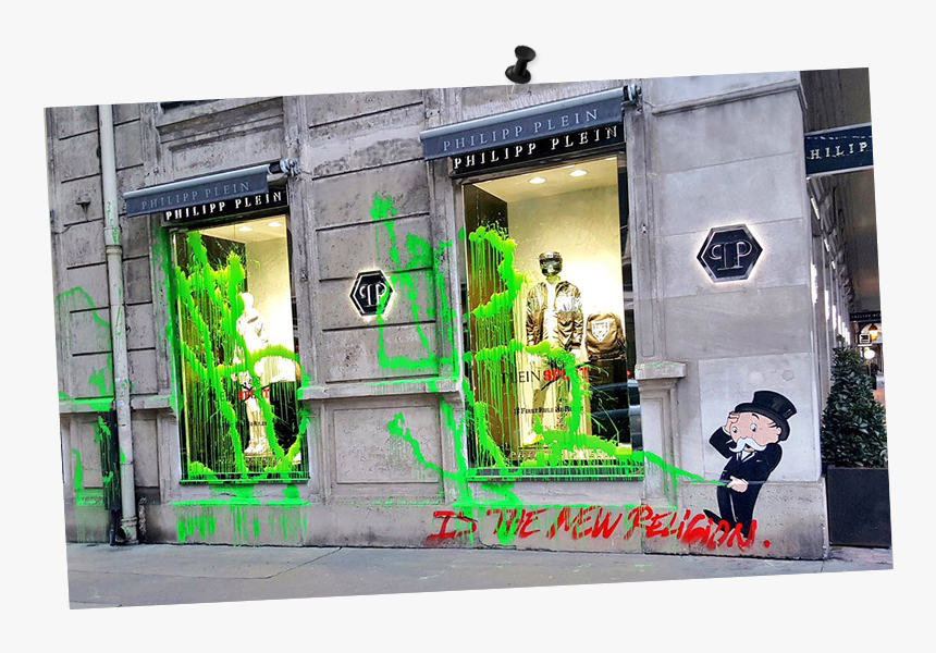 Kidult Pees On Philipp Plein’s Paris Flagship Store - Kidult Philipp Plein, HD Png Download, Free Download