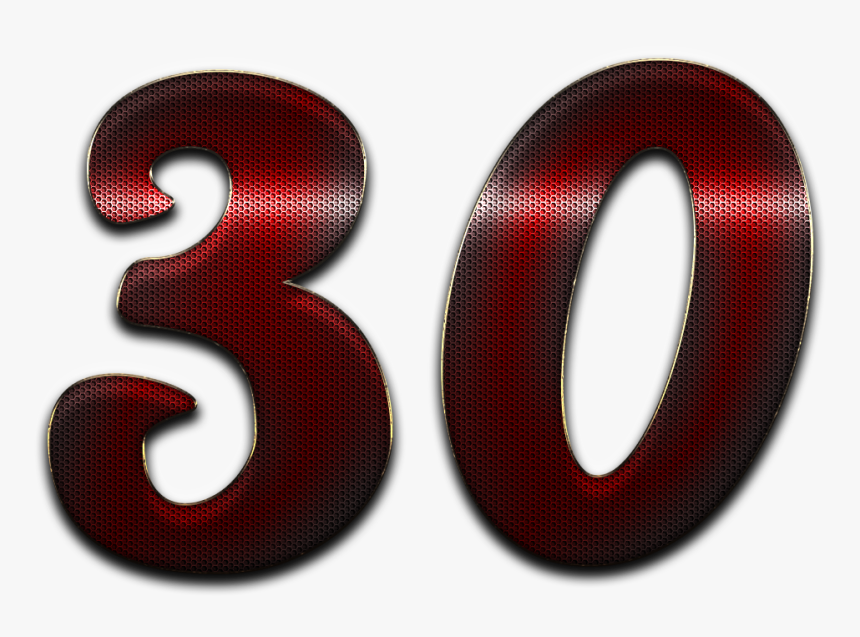 30 Number Red Dots Png - Number 30 Clipart Png, Transparent Png, Free Download