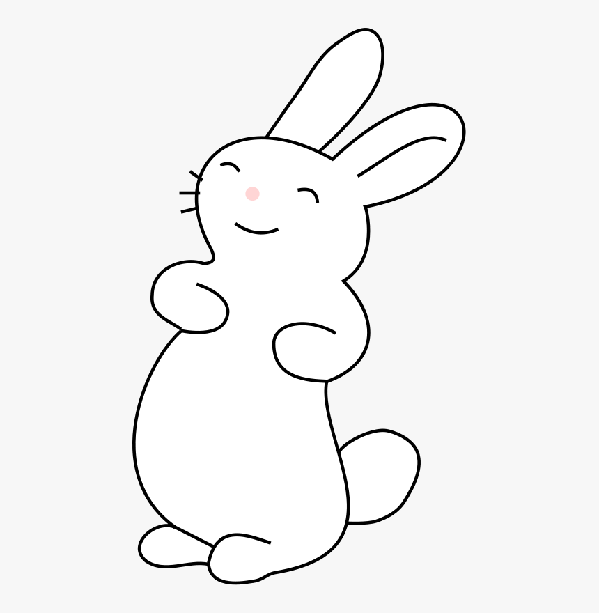 Bunny Easter Clip Art Image 9 - Cute White Bunny Clip Art, HD Png Download, Free Download