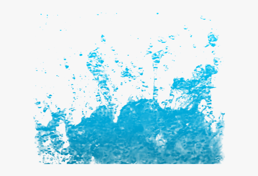 Blue Splash Drop Vector - Water Splash Cartoon Background, HD Png Download  - kindpng