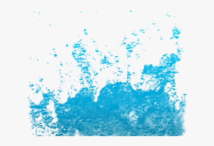 Blue Splash Drop Vector - Water Splash Cartoon Background, HD Png Download, Free Download