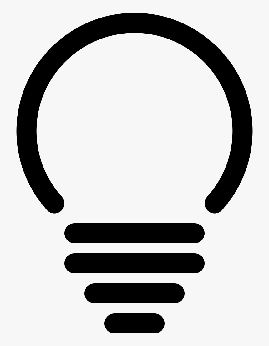 File Simpleicons Interface Lightbulb Of Spherical Shape - Light Bulb Shape Png, Transparent Png, Free Download