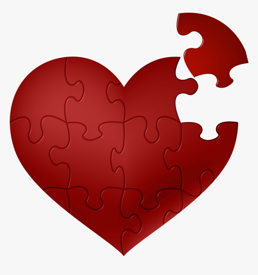Heart Puzzle Pieces Png, Transparent Png, Free Download